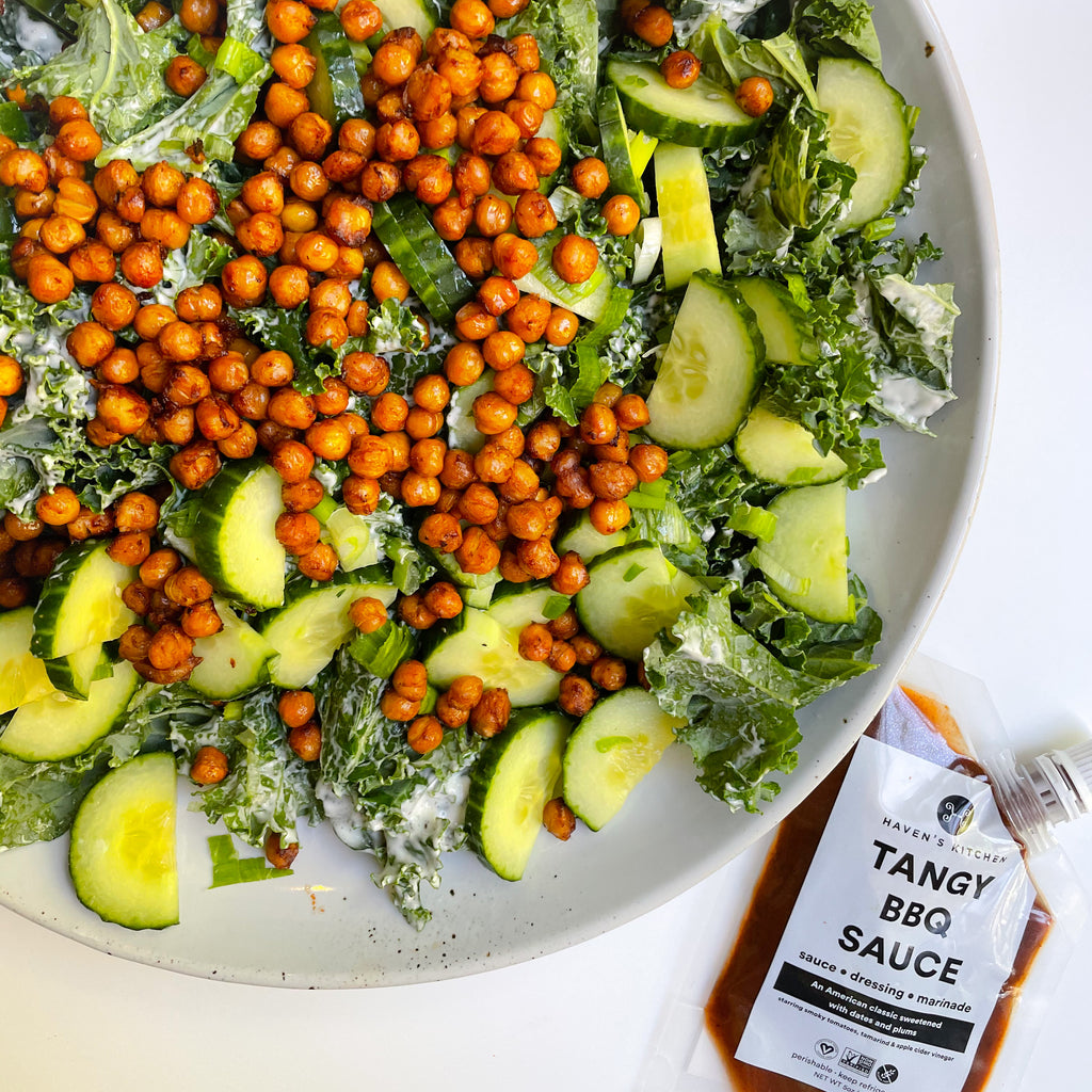 BBQ Chickpea Kale Salad