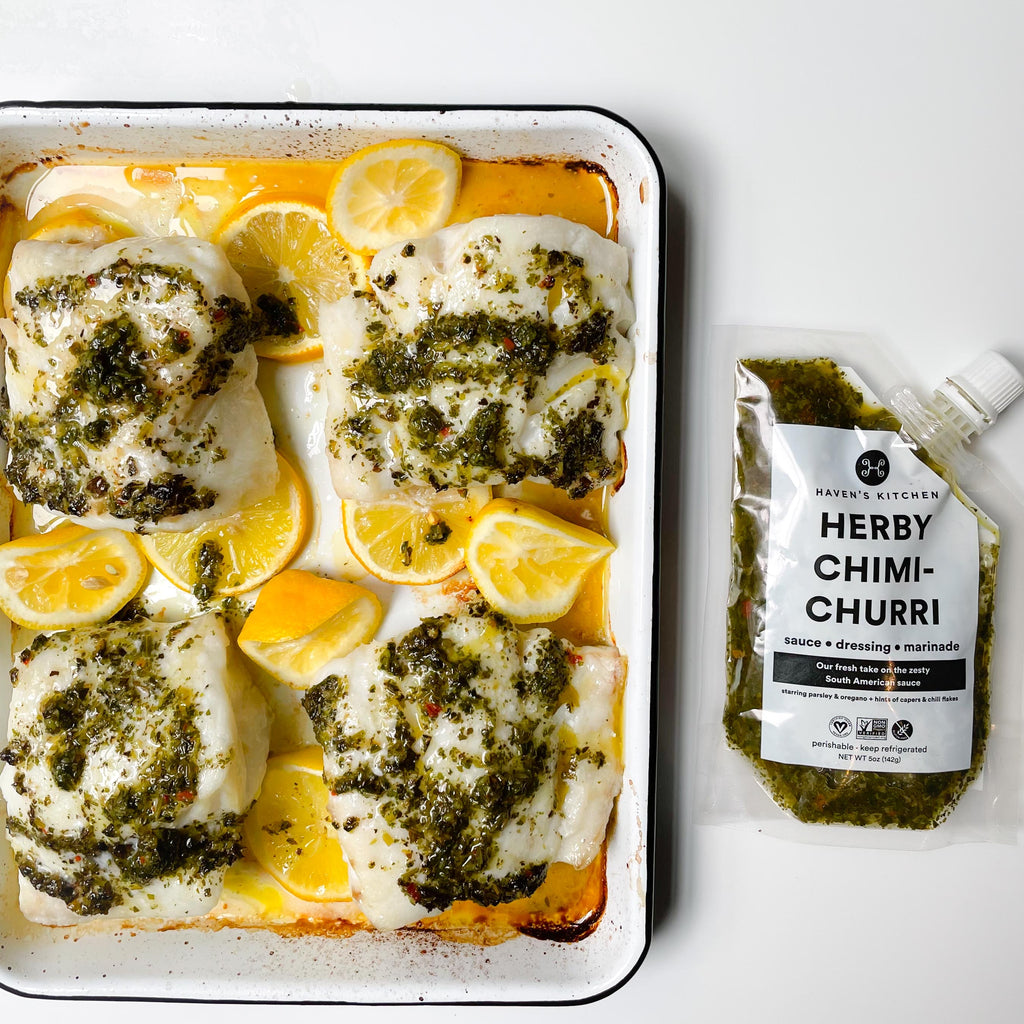 Chimichurri Baked Cod
