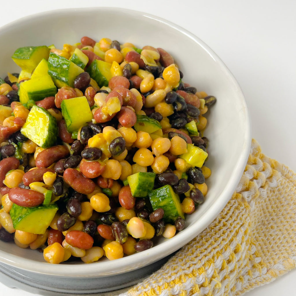 3 Bean Salad with Sunshine Vinaigrette