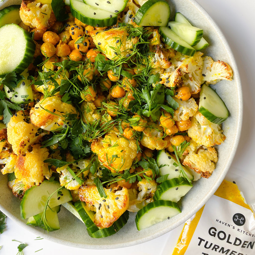 Tahini Cauliflower and Chickpeas