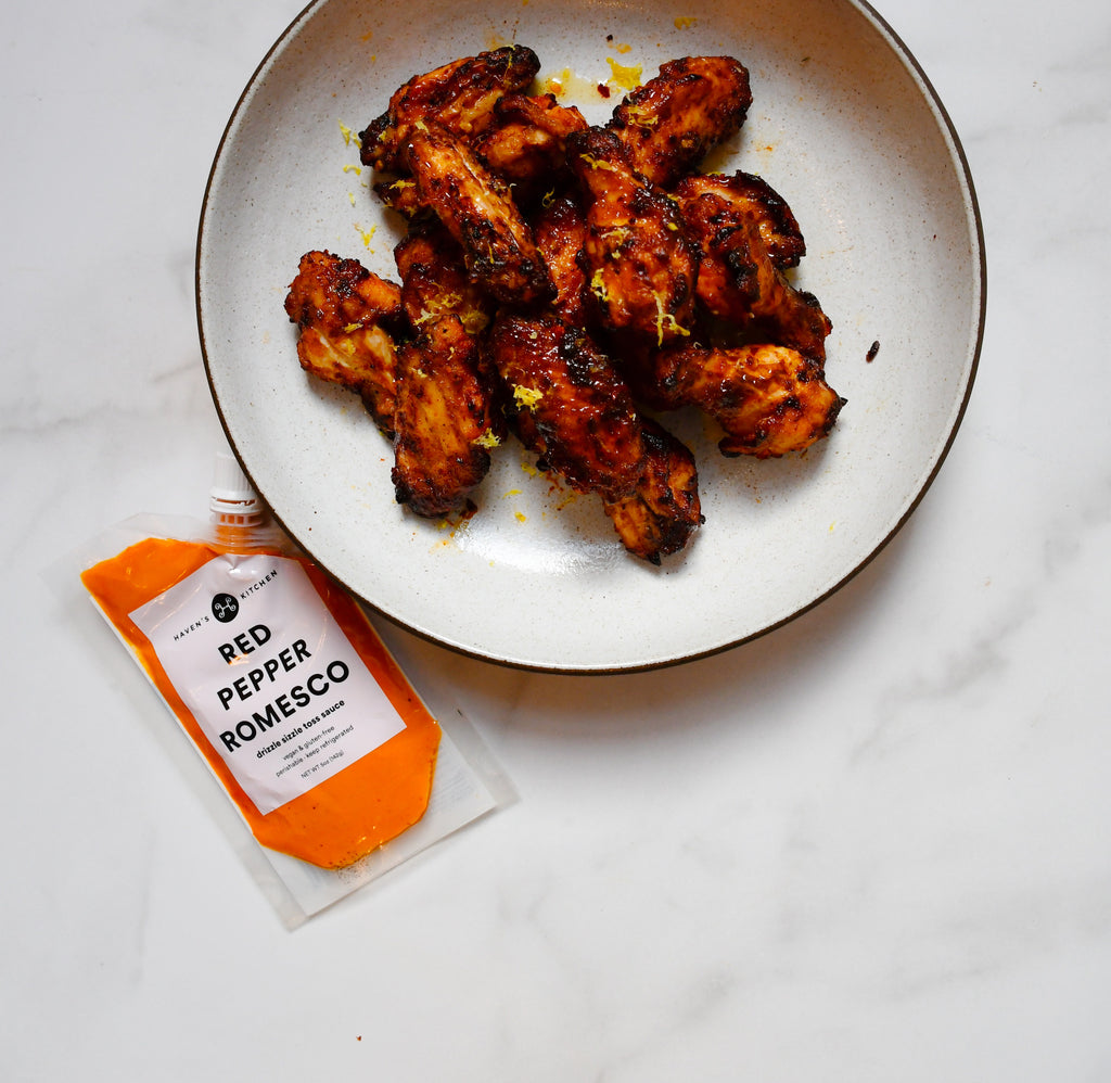 Spicy Romesco Chicken Wings