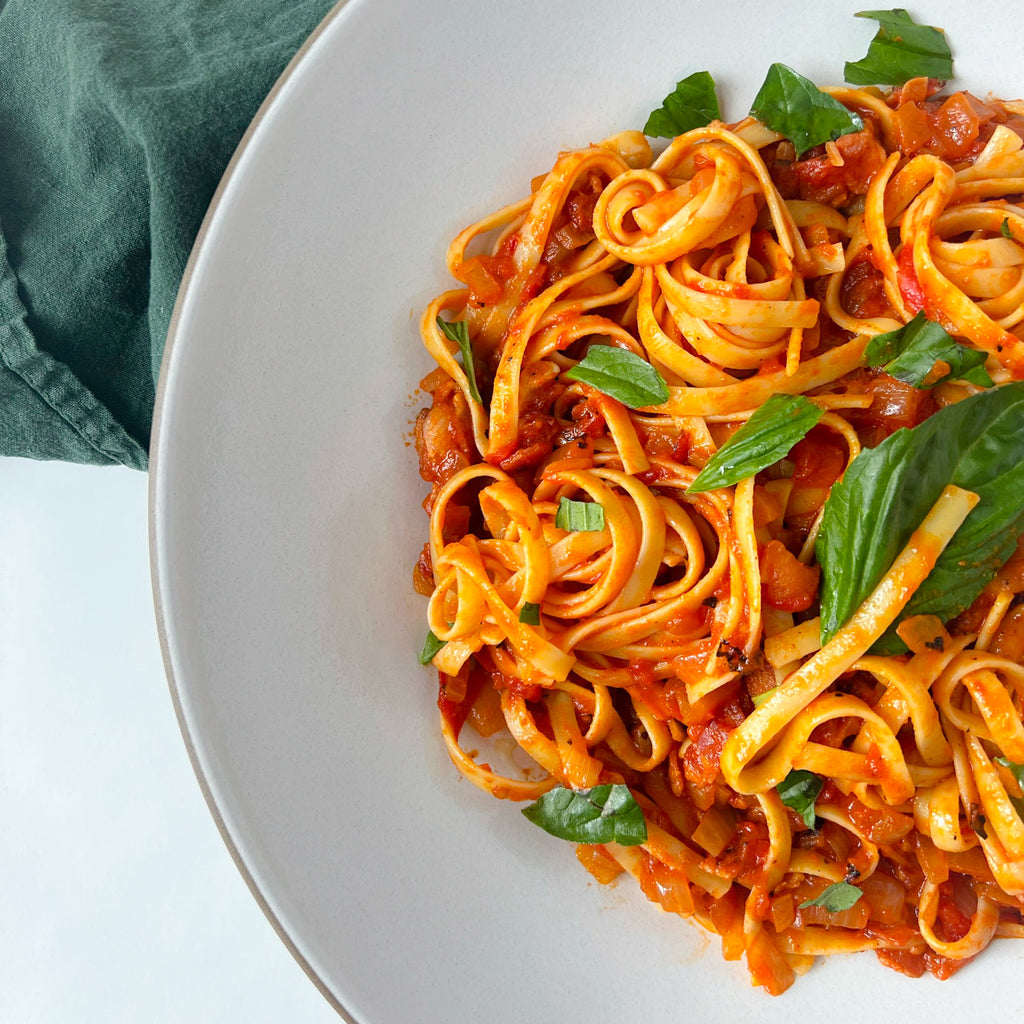 Fettucine with Roasted Pepper ‘Arrabbiata’
