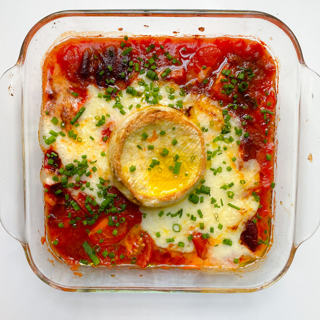 Baked Goat Cheese with Harissa