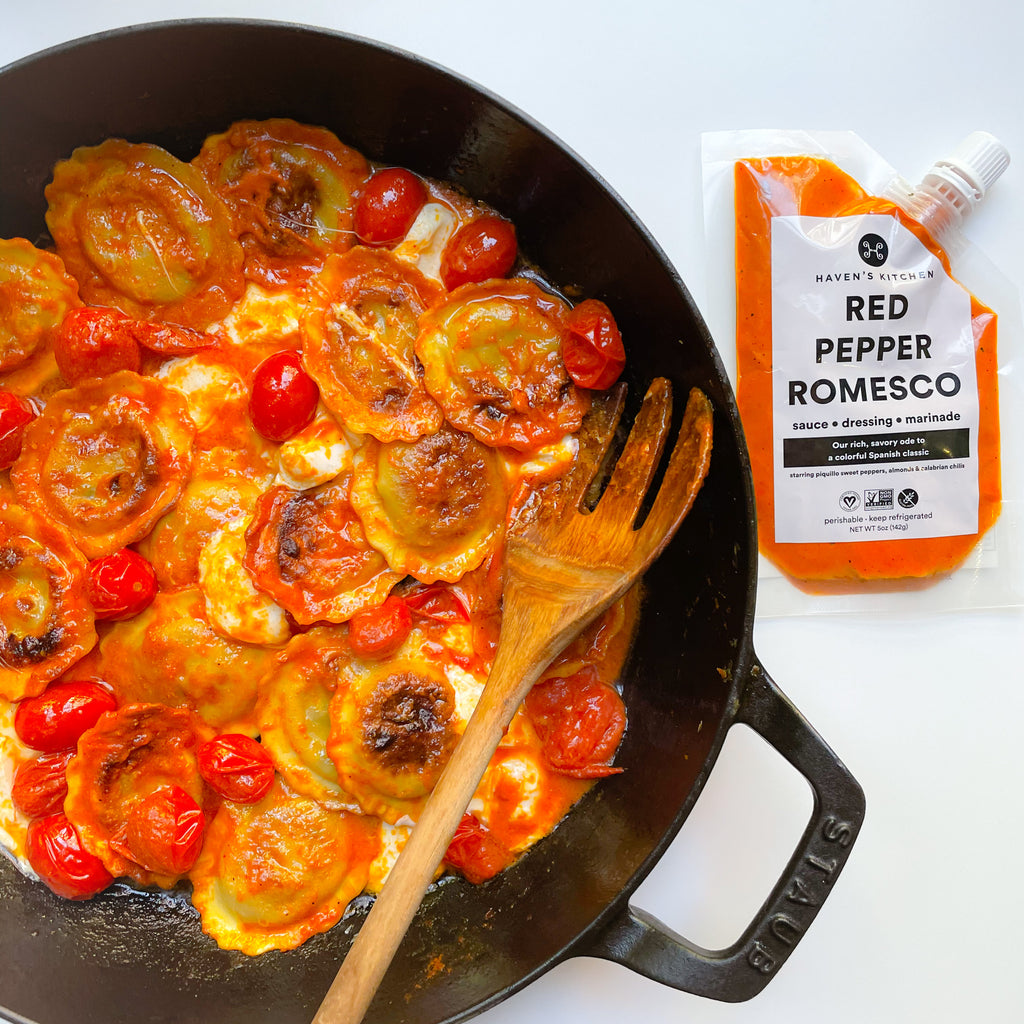 Red Pepper Romesco Ravioli