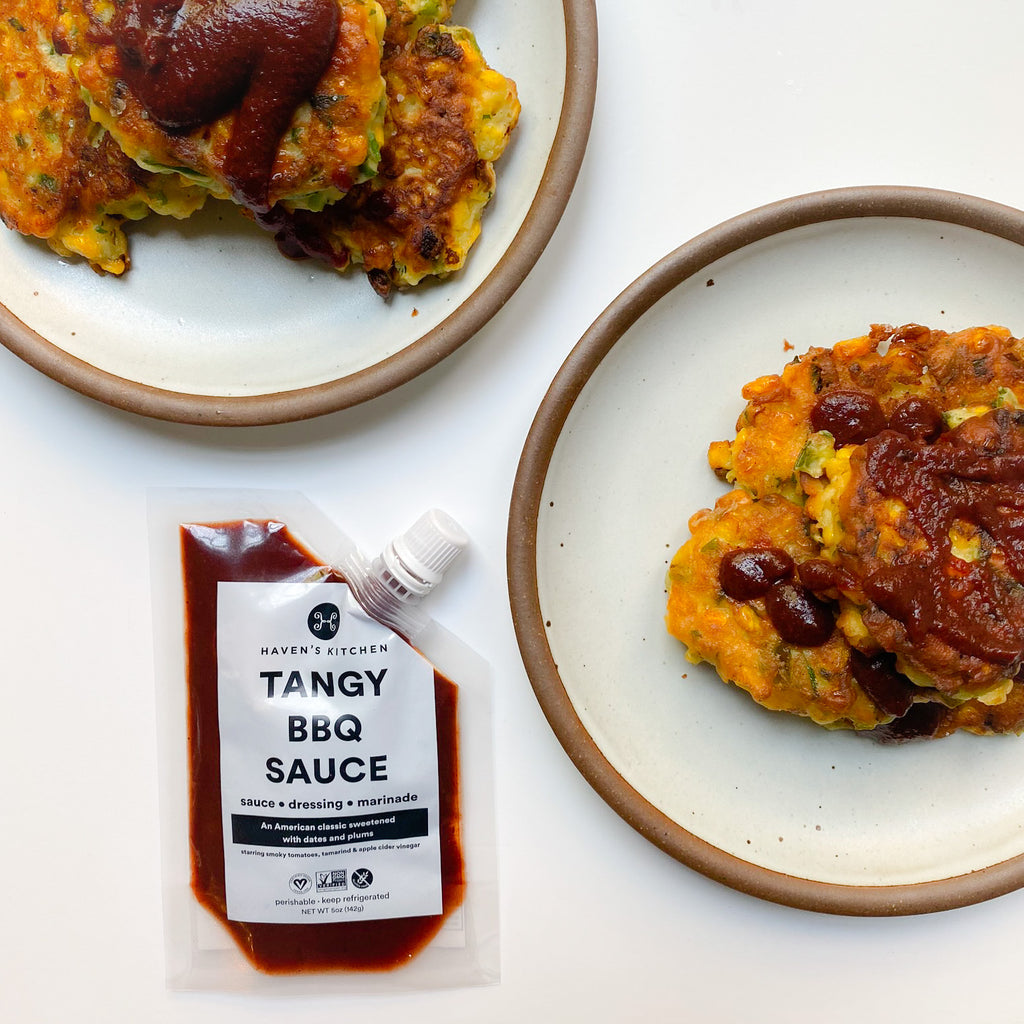 Crispy Corn Fritters with Tangy BBQ