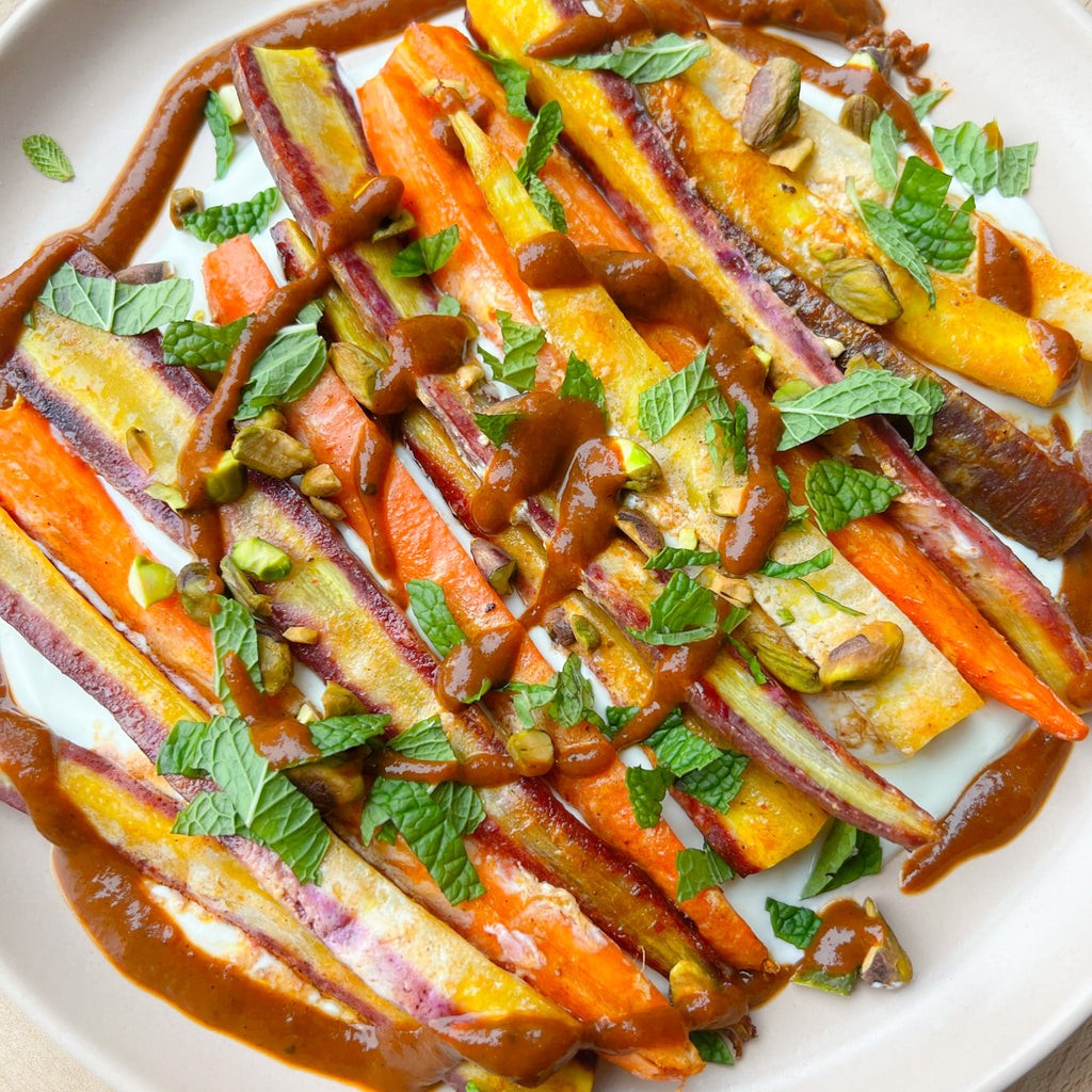 Roasted Yogurt Harissa Carrots