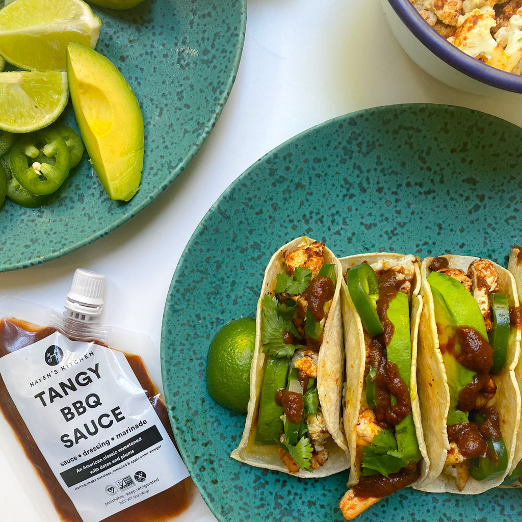 Tangy BBQ Cauliflower Tacos