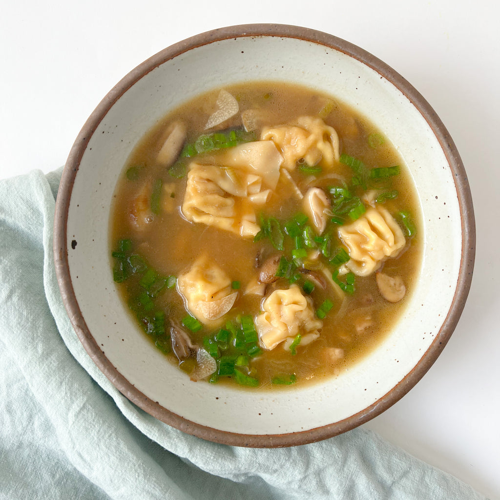 Gingery Miso Wonton Soup