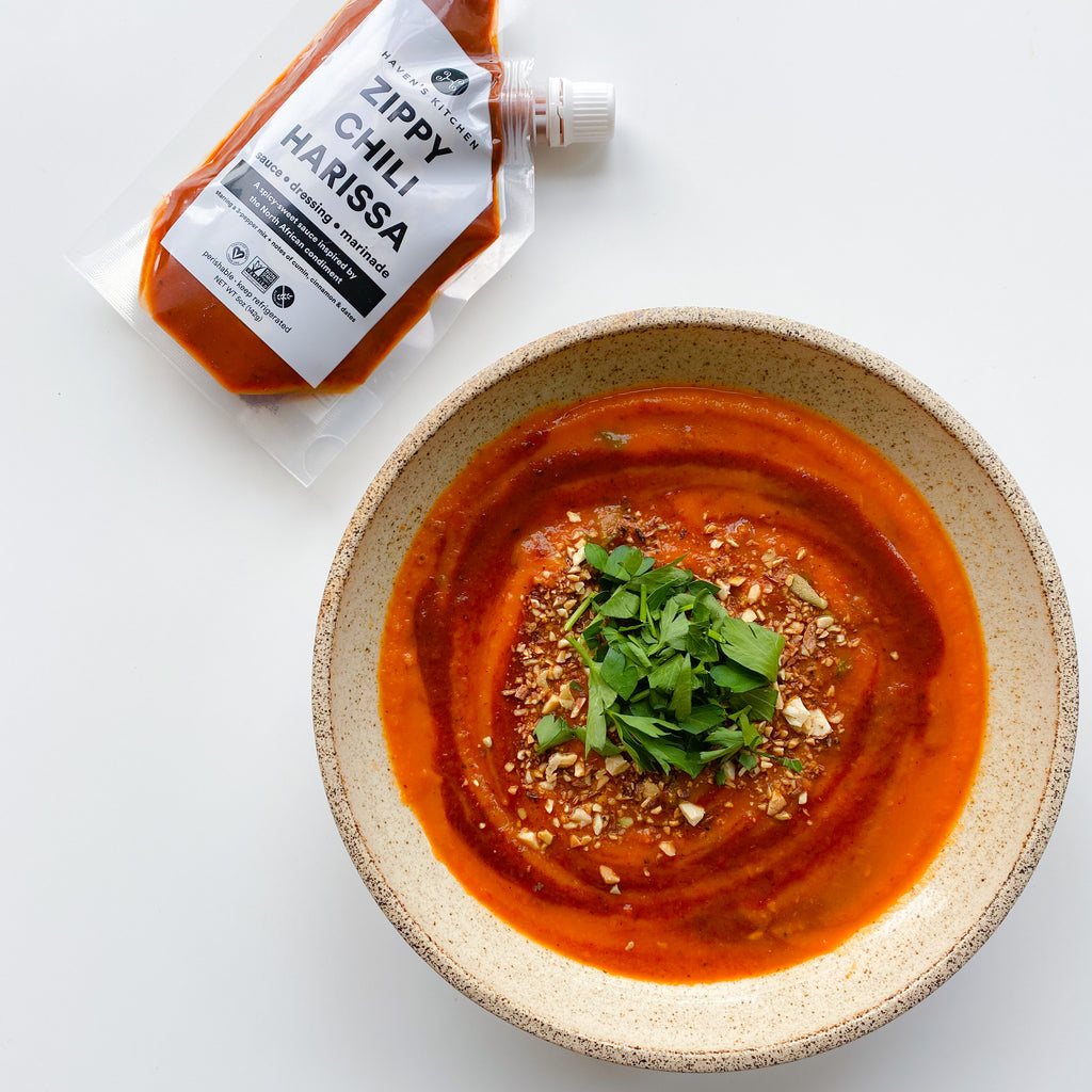 Zippy Harissa Carrot Soup