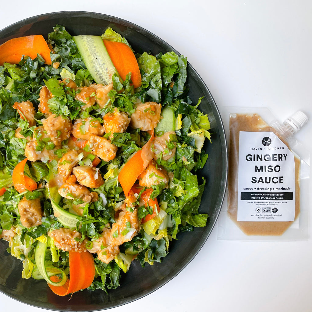 Chicken Salad with Peanut Miso Dressing