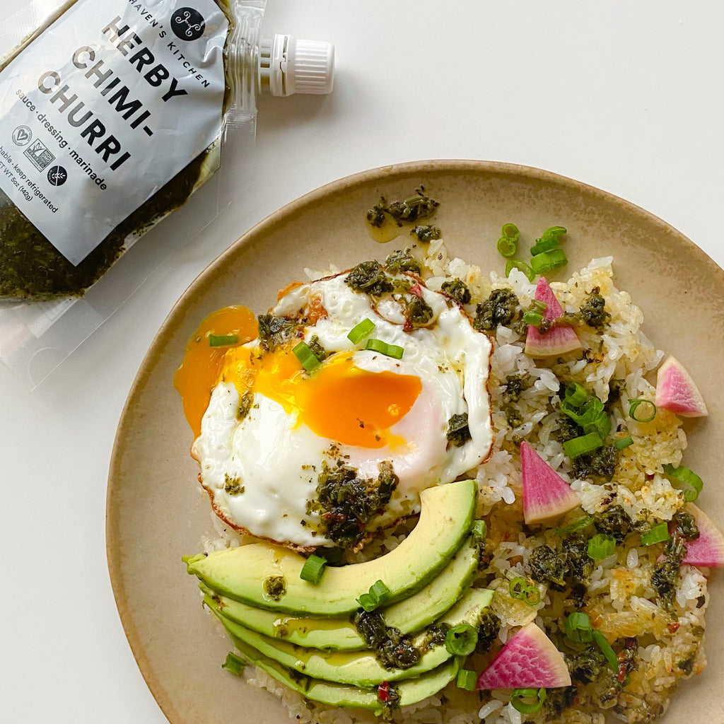 Herby Chimichurri Crispy Rice