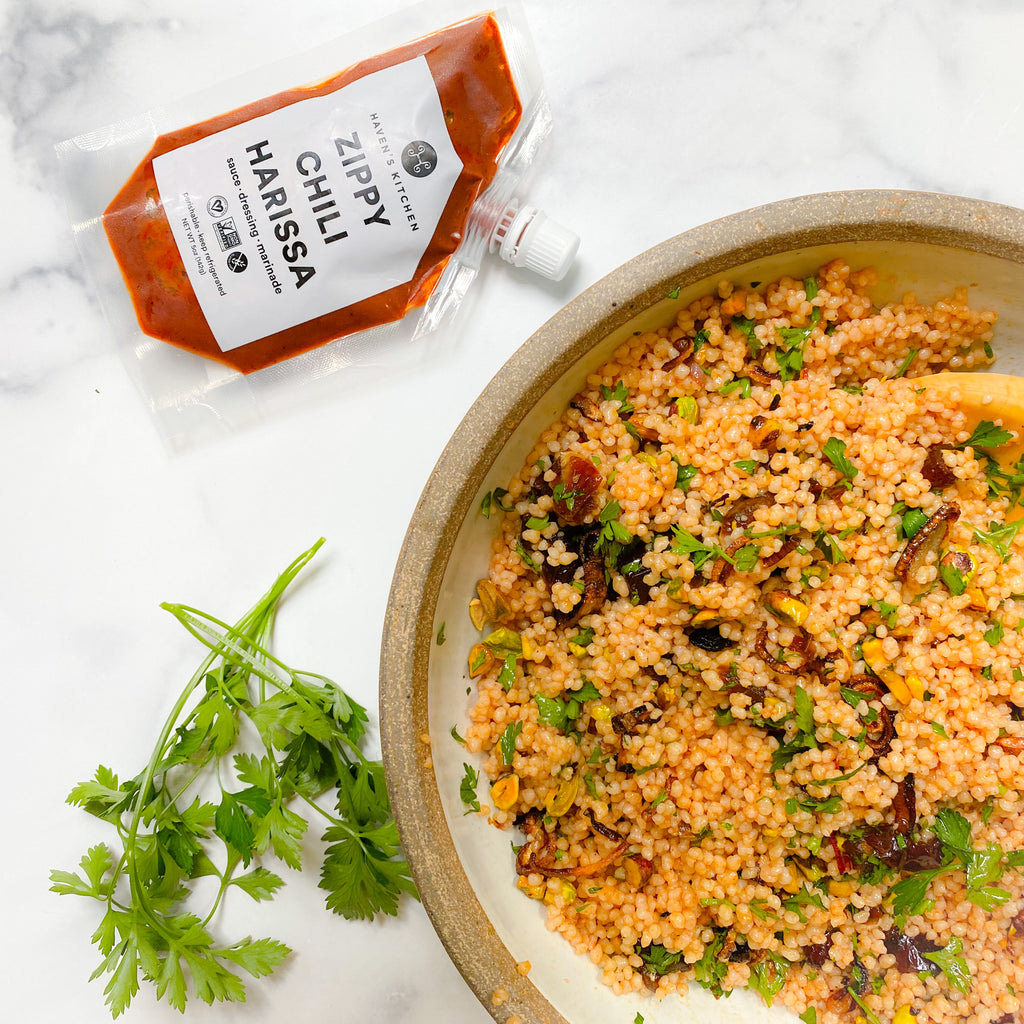 Sexy Couscous with Zippy Chili Harissa