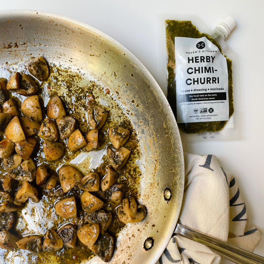 Creamy Chimichurri Mushrooms