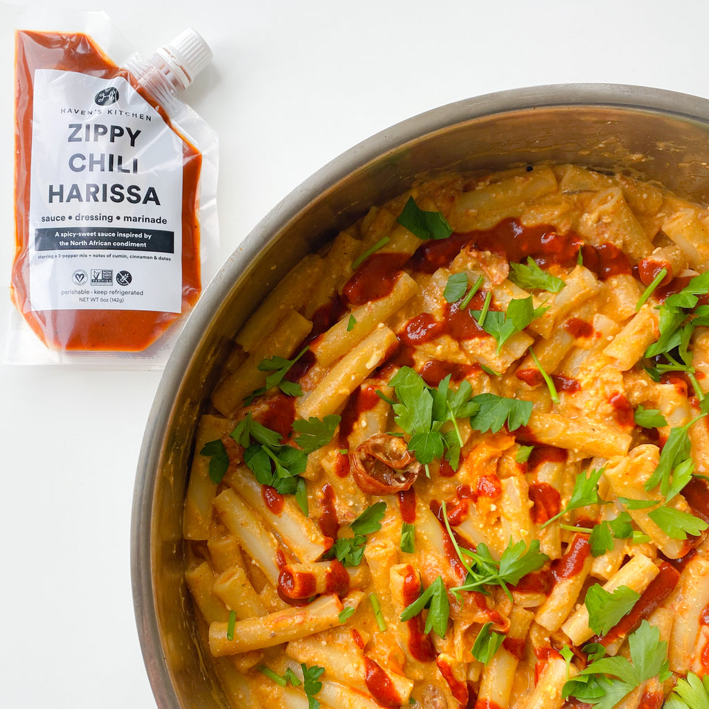 Baked Feta Pasta with Harissa