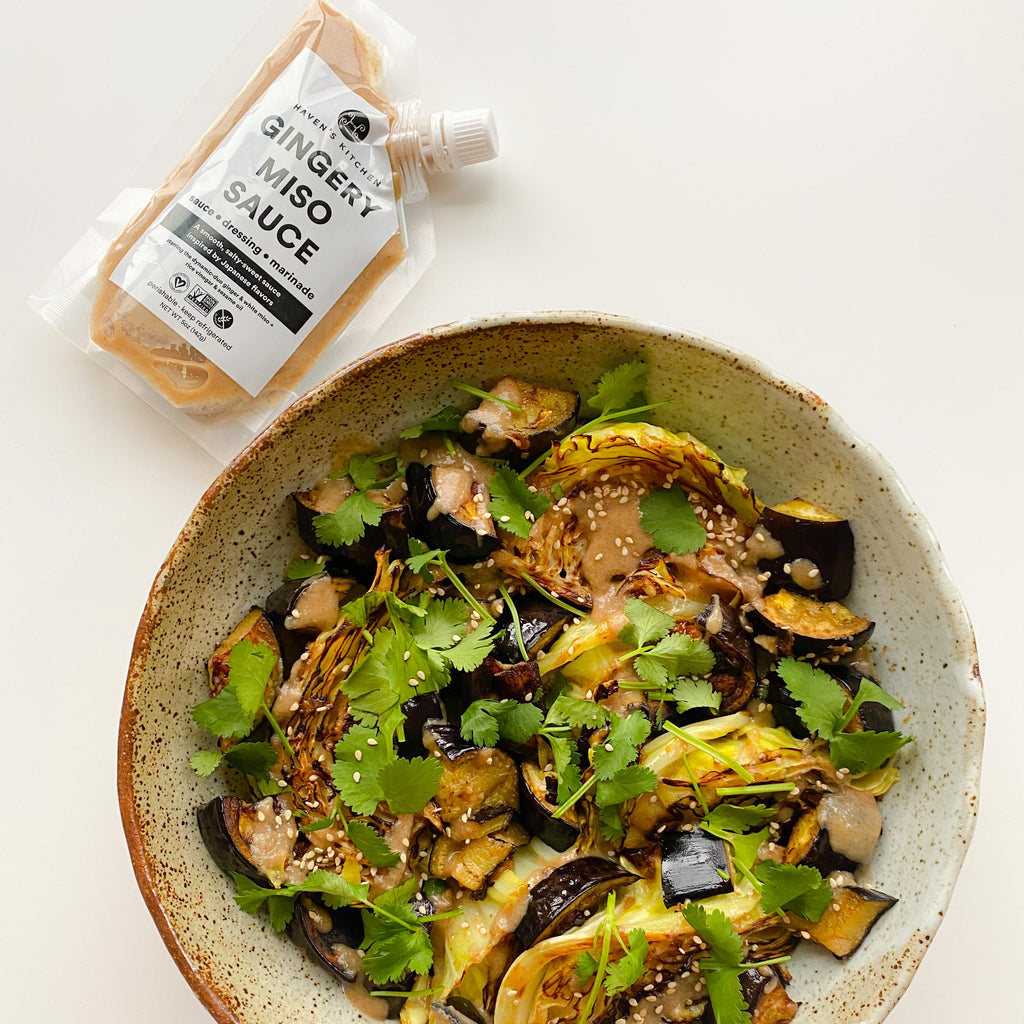 Gingery Miso  Cabbage & Eggplant