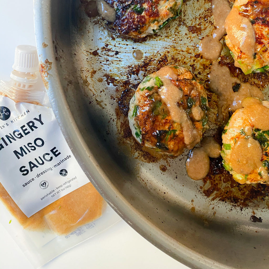 Gingery Miso Glazed Turkey Burgers