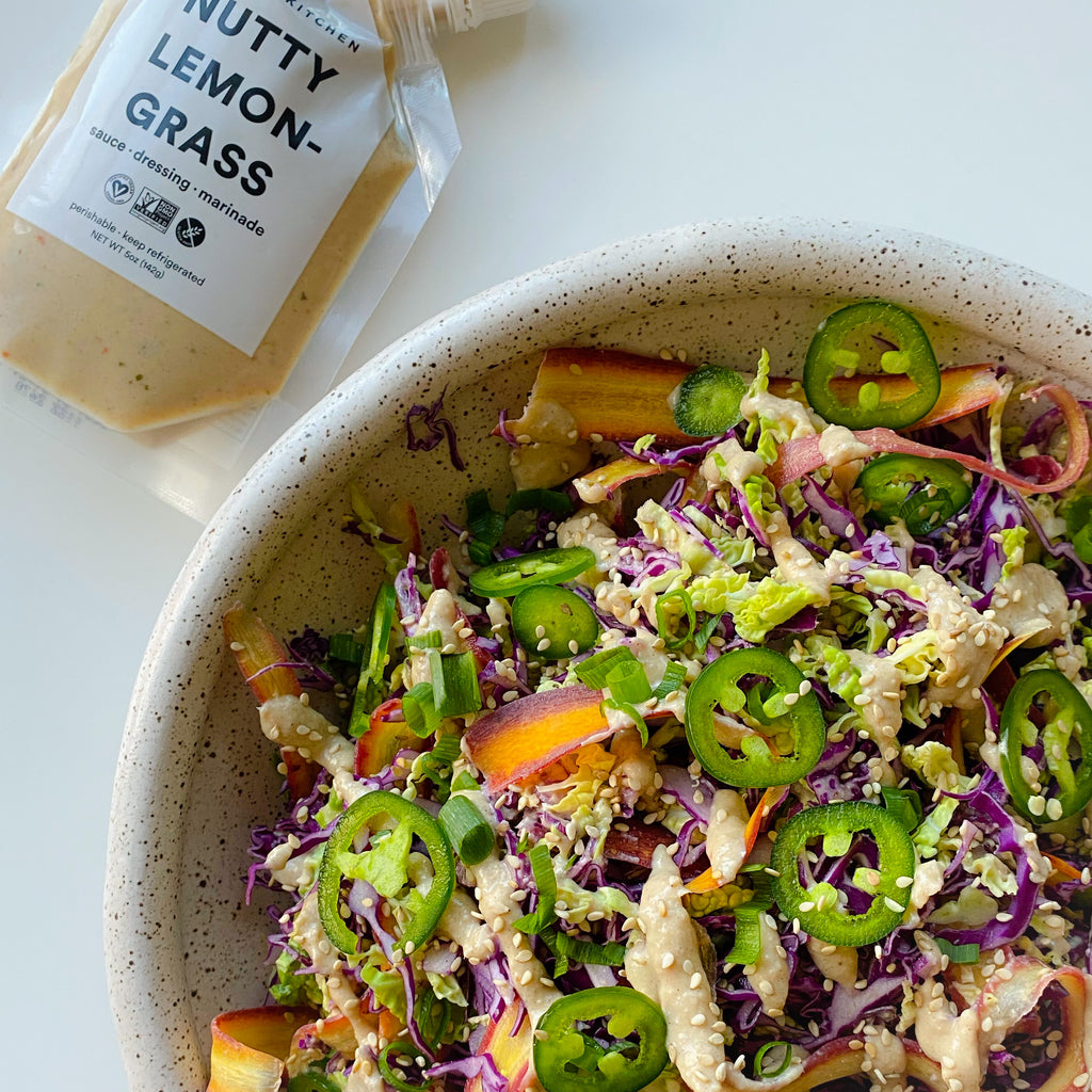 Nutty Lemongrass Cabbage Salad