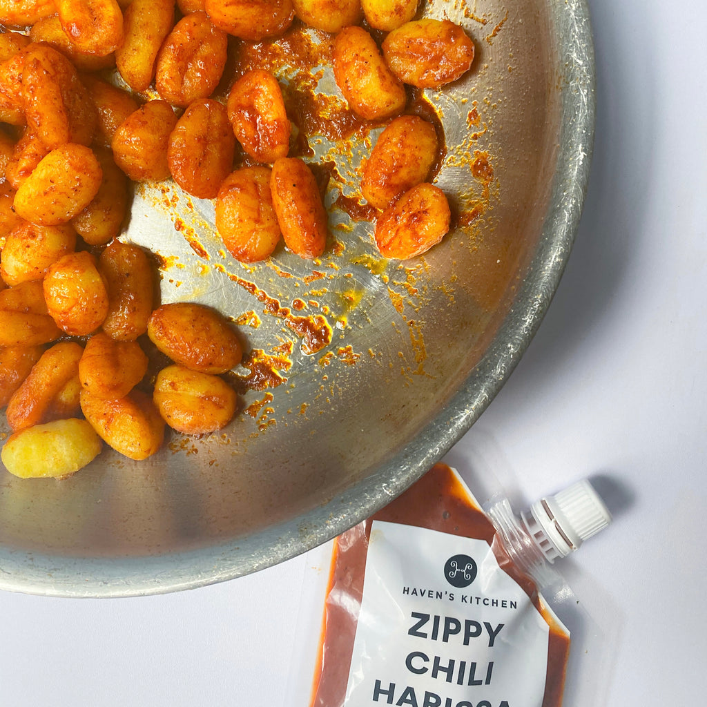 Crispy Gnocchi with Zippy Harissa