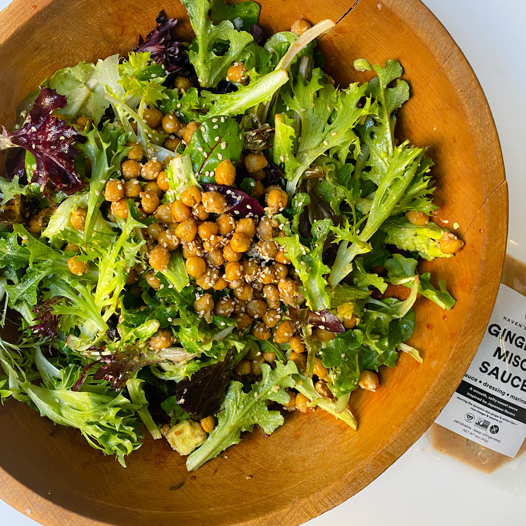 Crispy Miso Chickpea Salad