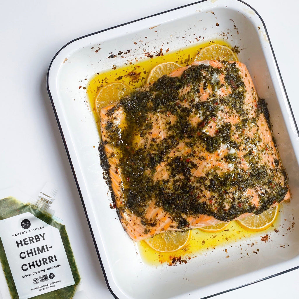 Chimichurri Slow Roasted Salmon